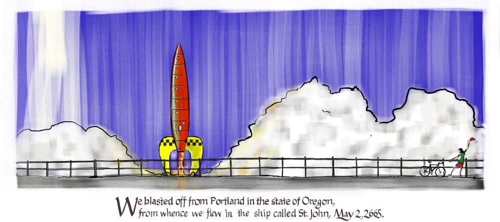 We blasted off from portland