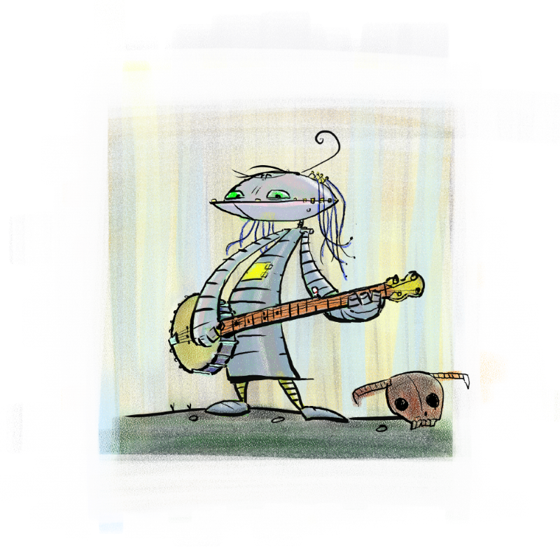 Robot banjo player